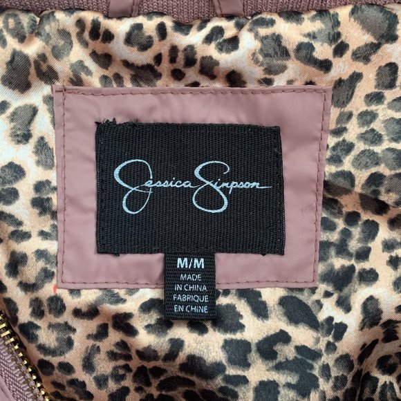 NWT JESSICA SIMPSON Blush Faux Fur Trim Coat - Picture 7 of 8